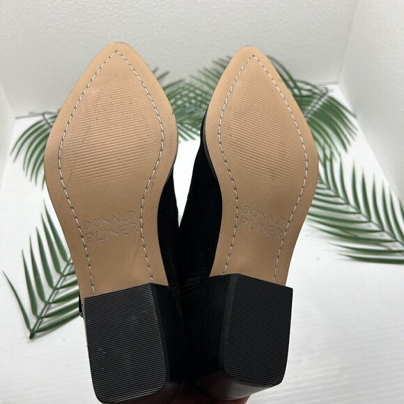 Donald Pliner Women Suede Gazzi Western Cowboy Black Bootie Size 6M - Picture 8 of 10